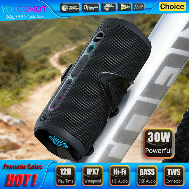 Portable Bluetooth Speaker Waterproof Ipx7 - 30 W tragbarer Bluetooth-Lautsprecher, kabelloser EQ-Subwoofer,