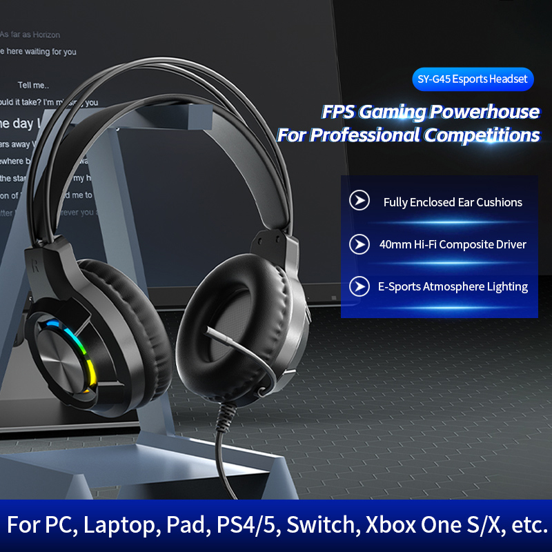 Gaming Headset With Mic Rgb - Gaming-Headset, Geräuschunterdrückung, Spiel-Headset mit Mikrofon, RGB,