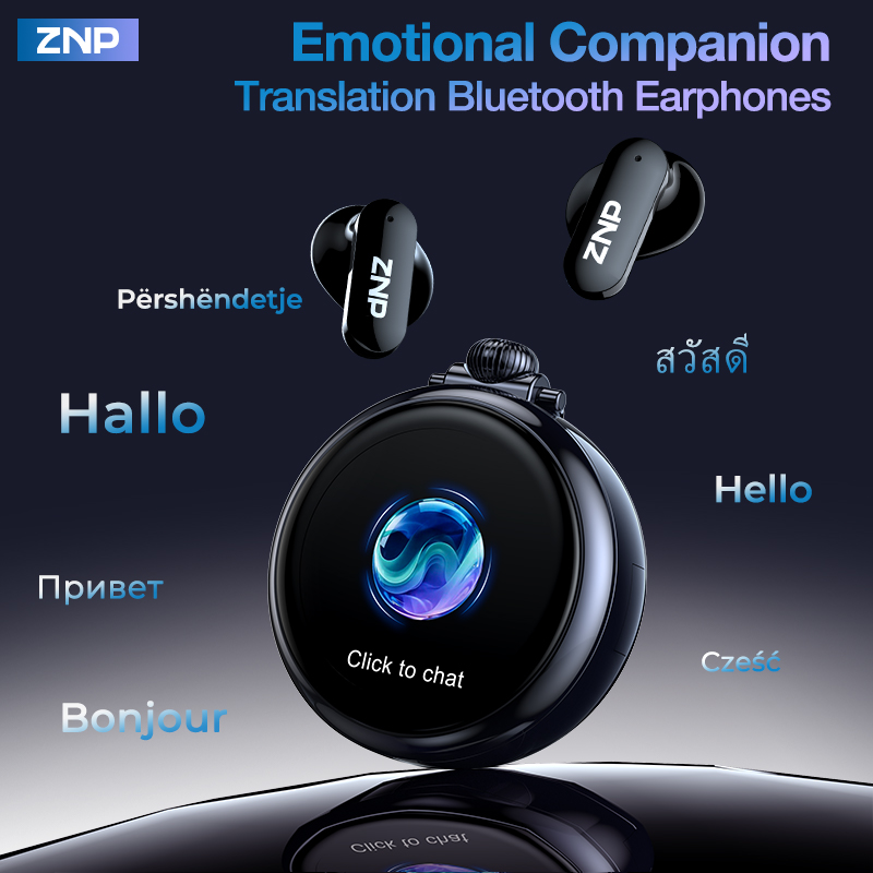 Headphones - 2026 Neueste ZNP Kabellose KI-Übersetzer-Ohrhörer Emotionale