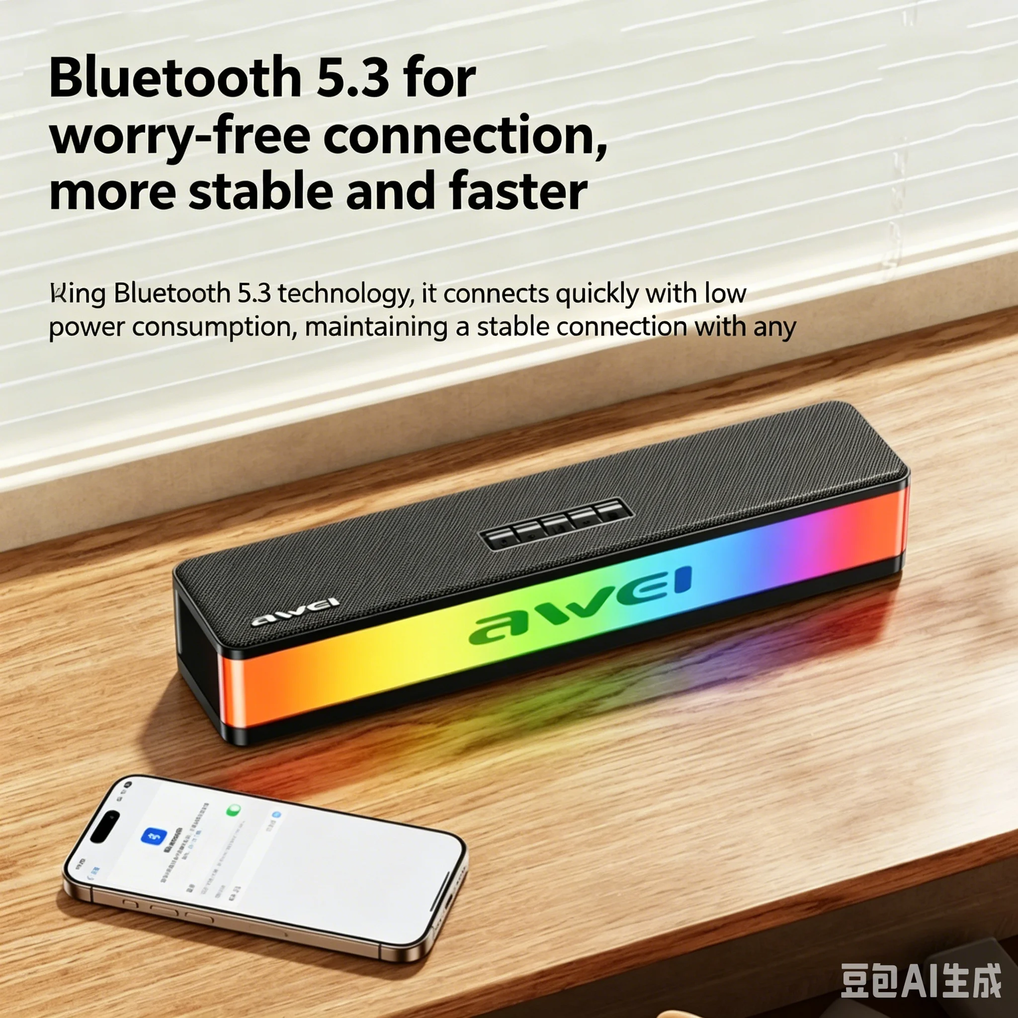 Rgb Computer Soundbar For Pc - RGB-Bluetooth-Lautsprecher, Soundbar, 20 W, leistungsstarker Subwoofer,