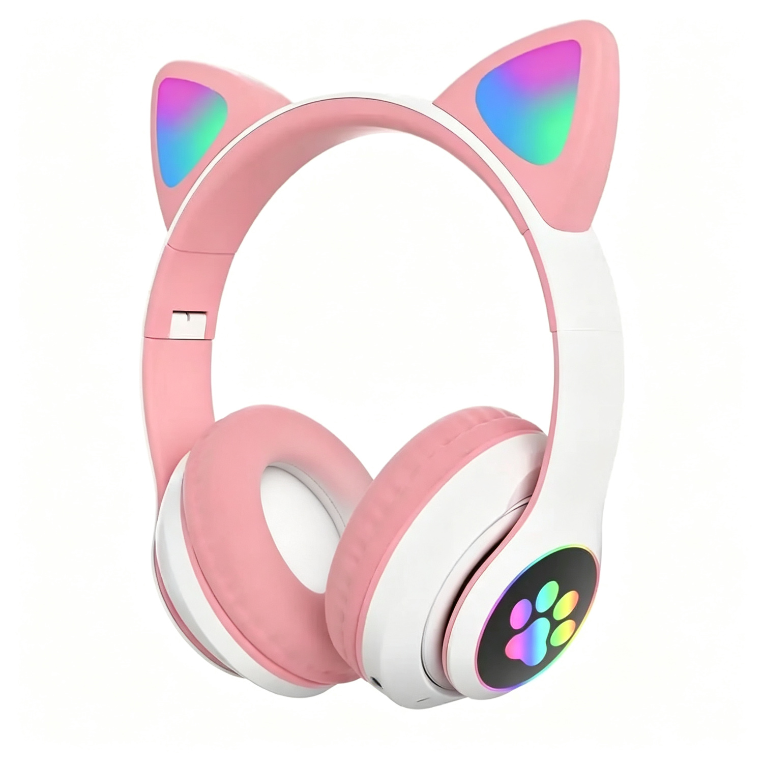 Cat Ear Bluetooth Headset Led - Niedliches Katzenohren-Bluetooth-Kompatibles Headset mit LED Kabelloses