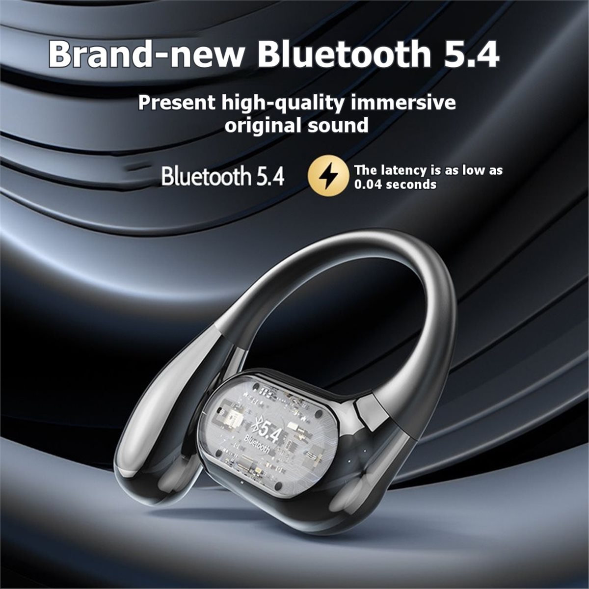 Bone Conduction Running Headphones - SCLS Kabellose Ohrhörer Bluetooth 5.4 Laufkopfhörer