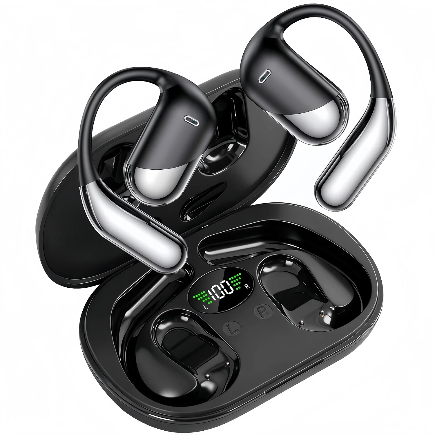 Open Ear Air Conduction Headphones - Kabellose Sport-Ohrhörer Bluetooth V6.1 Kopfhörer mit