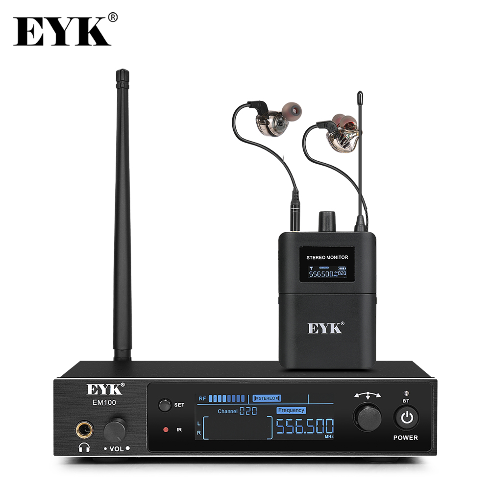 In Ear Monitors For Singers - EYK EM100 In-Ear-Monitorsystem Stereo Professionelle Bühne