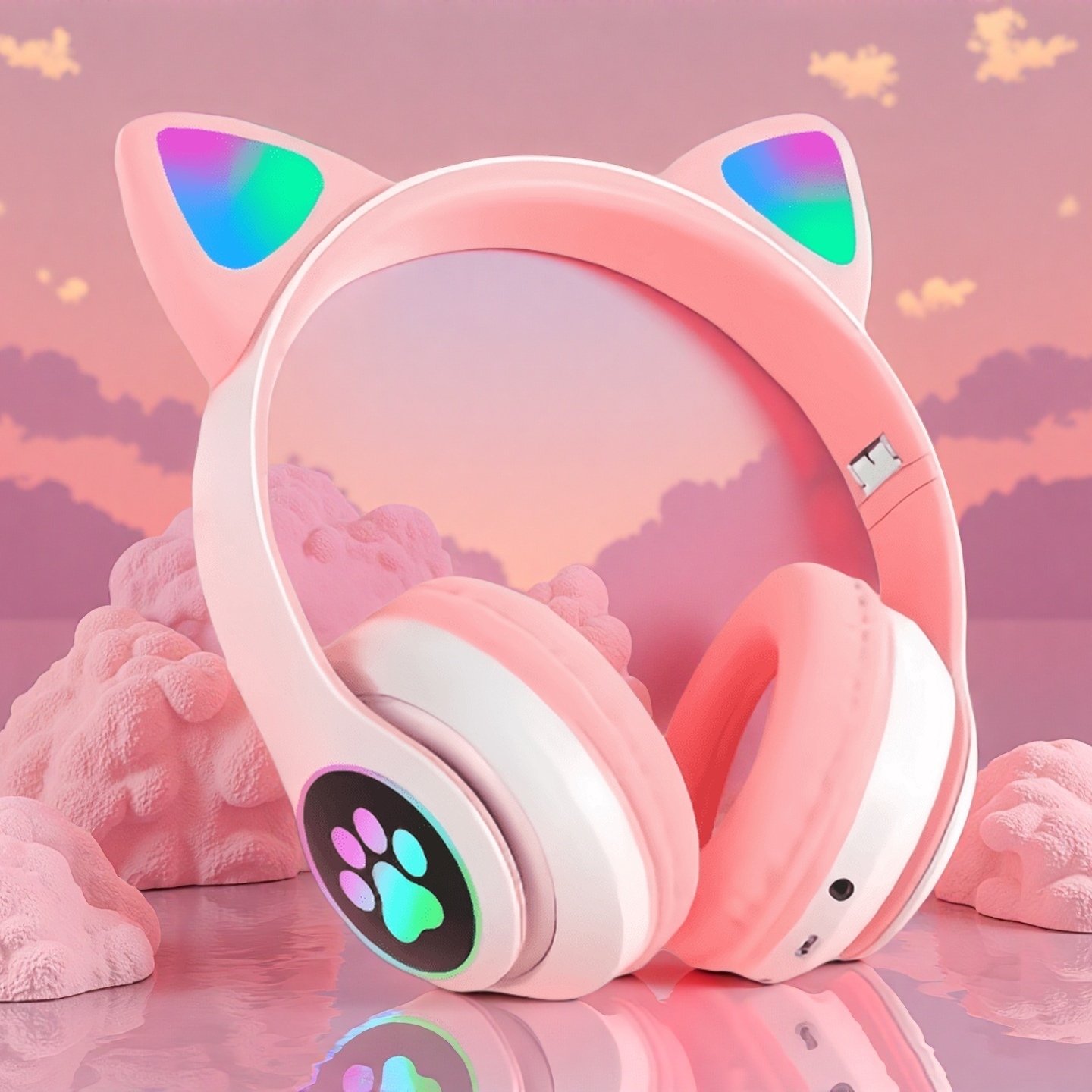 Cat Ear Bluetooth Headset Led - Neue Blitzlicht Nette Katze Ohren Drahtlose
