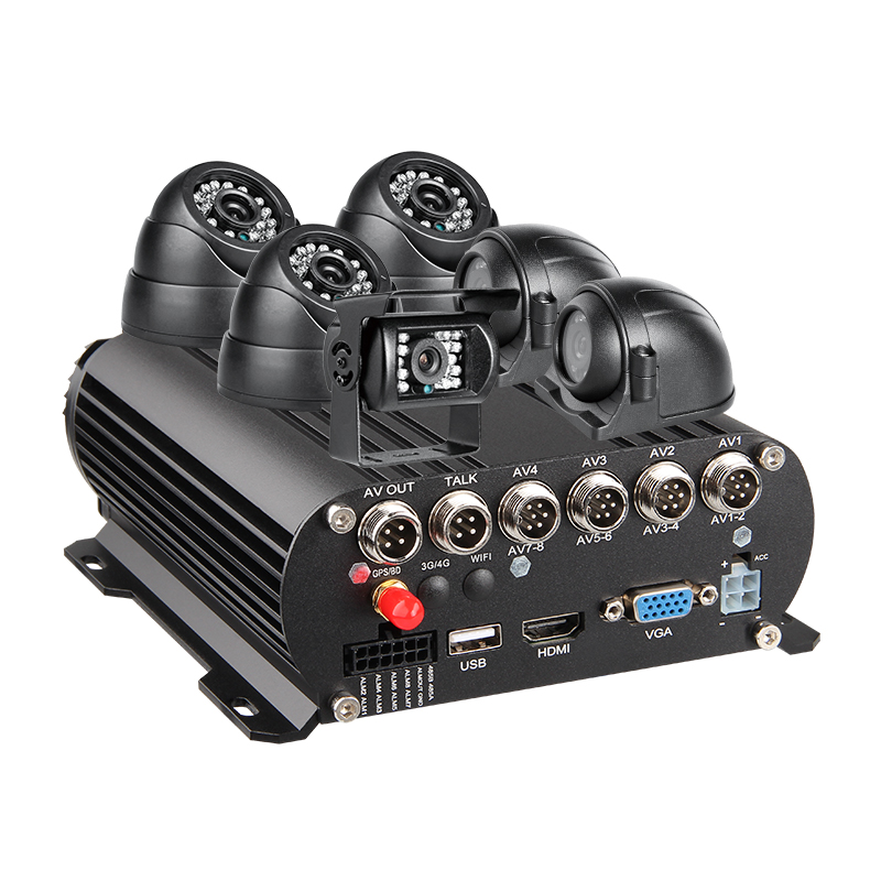Cameras - 8-Kanal GPS 1080N AHD Echtzeit-Überwachungs-Mobil-DVR-Kamera-Set mit