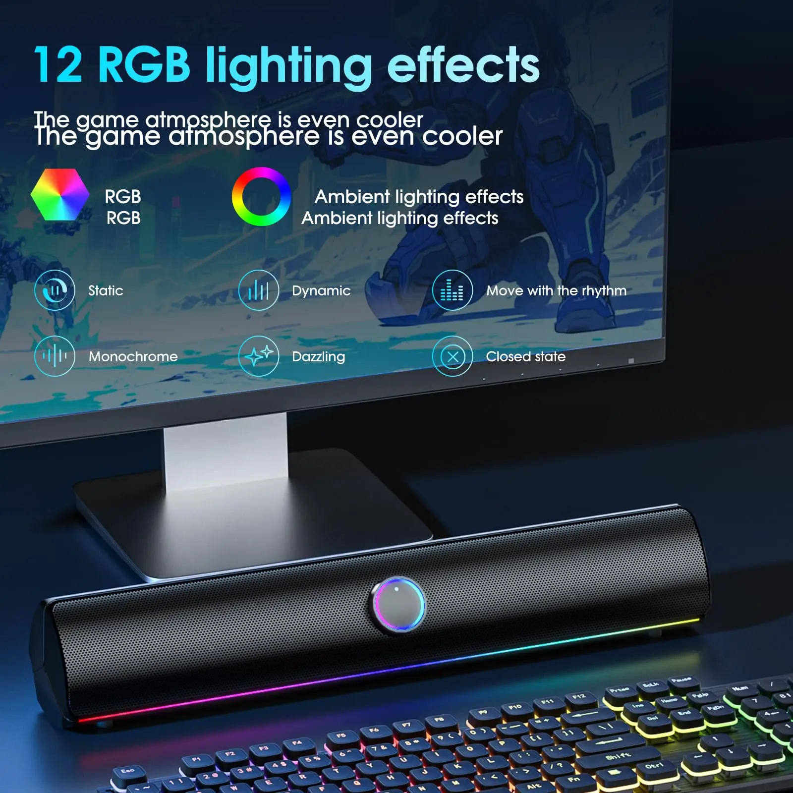 Gaming-Soundbar, USB-Einkabel- – Rgb Computer Soundbar For Pc Bewertung und Preis