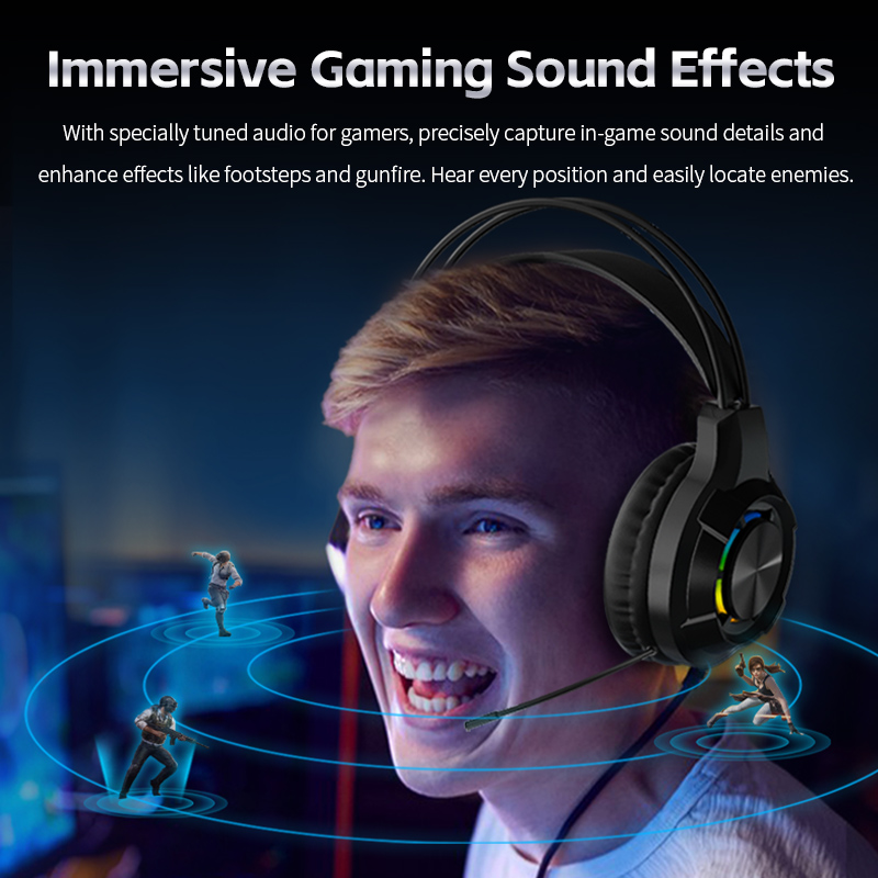 Gaming-Headset, Geräuschunterd – Gaming Headset With Mic Rgb Bewertung und Preis