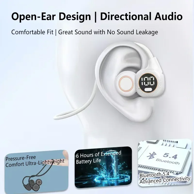 Knochenleitungs-Bluetooth-Ohrh – Anc Wireless Over Ear Headphones Bewertung und Preis