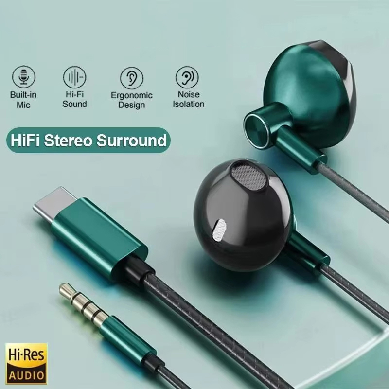 Typ C 3,5mm HIFI Stereo Verdra – Type C Wired Earphones With Mic Bewertung und Preis