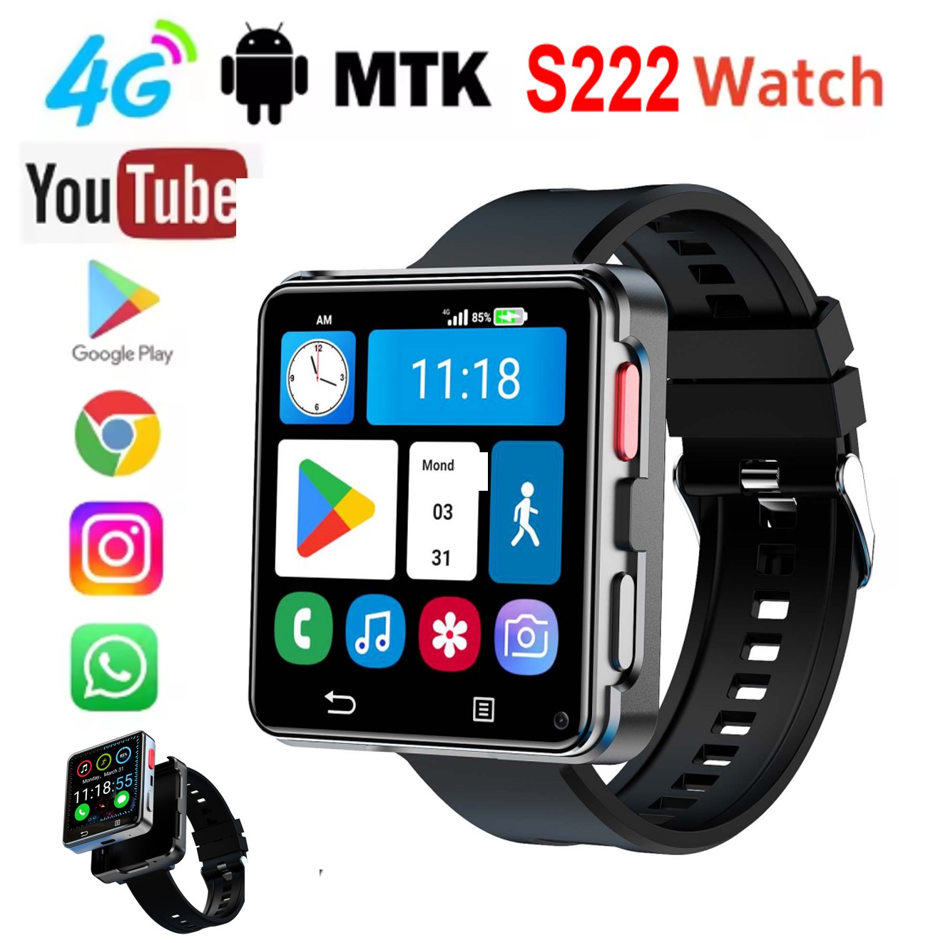 S222 Smartwatch 4G SIM-Karte 4 – Smartwatches Bewertung und Preis