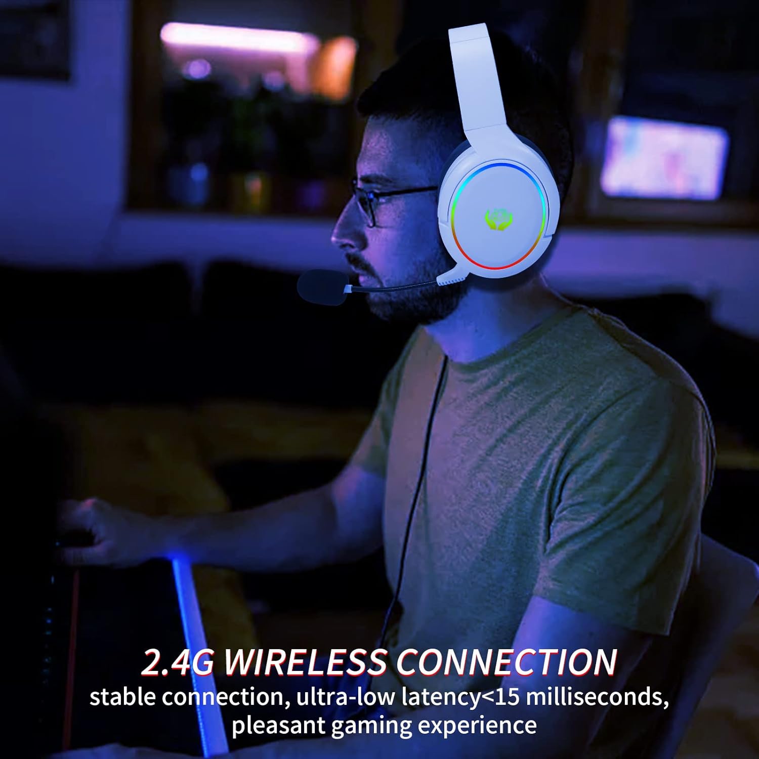 HUO JI 2,4 G/Bluetooth Wireles – Gaming Headset With Mic Rgb Bewertung und Preis