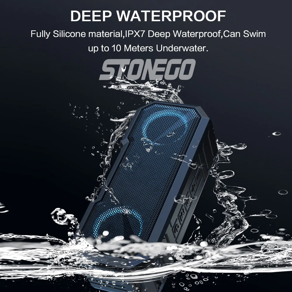 Tragbarer Bluetooth-Lautsprech – Portable Bluetooth Speaker Waterproof Ipx7 Bewertung und Preis