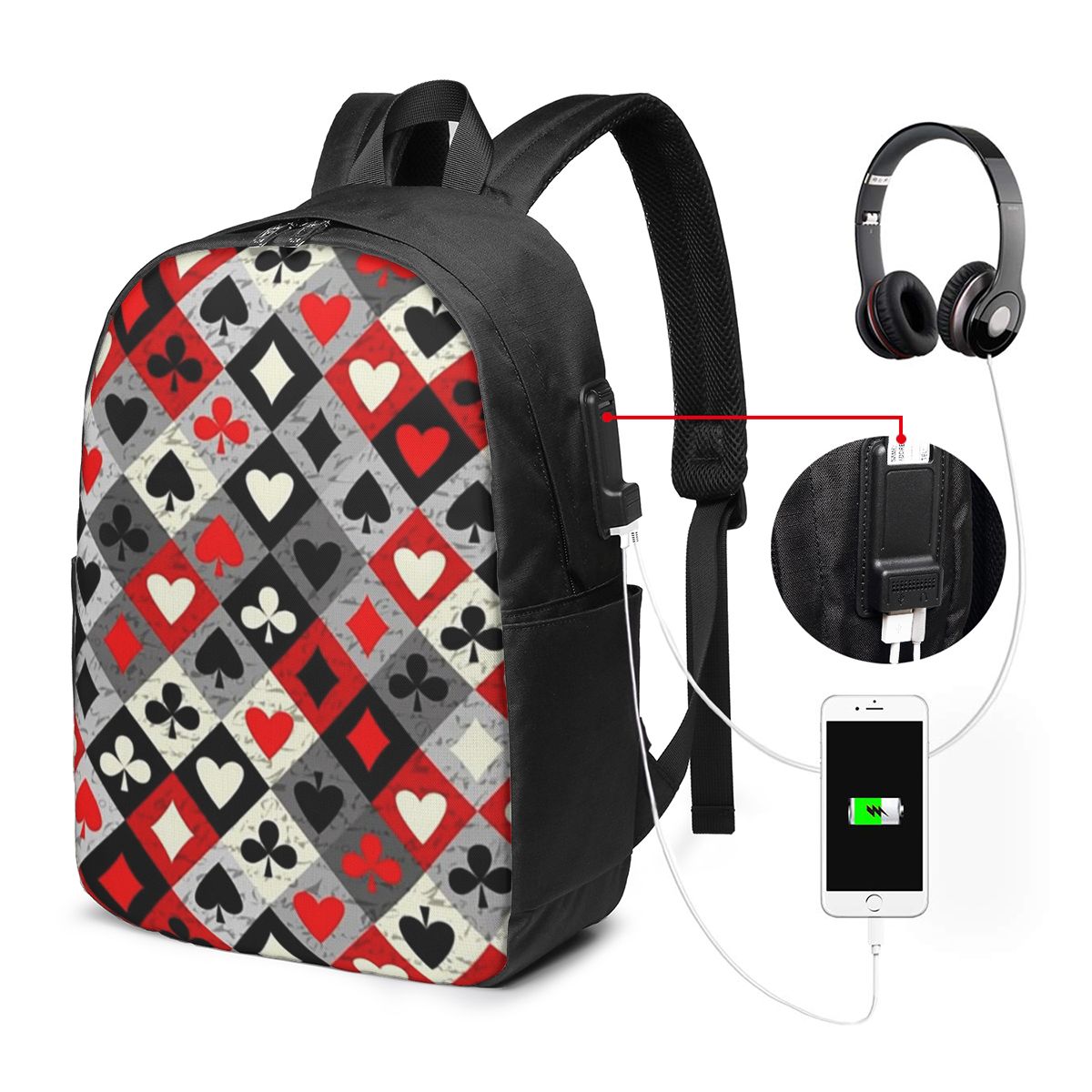 Rucksack mit Spielkarten-Poker – Laptops Bewertung und Preis