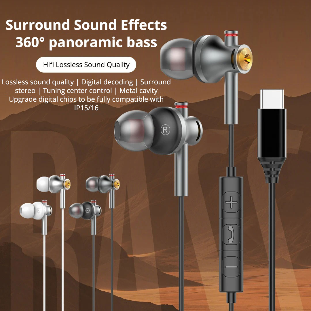 EARDECO 3,5mm/TypeC Kabelgebun – Type C Wired Earphones With Mic Bewertung und Preis