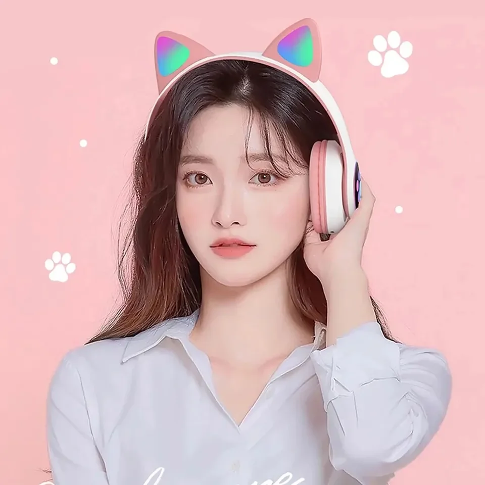 2 Stück kabelloses Headset, Bl – Cat Ear Bluetooth Headset Led Bewertung und Preis
