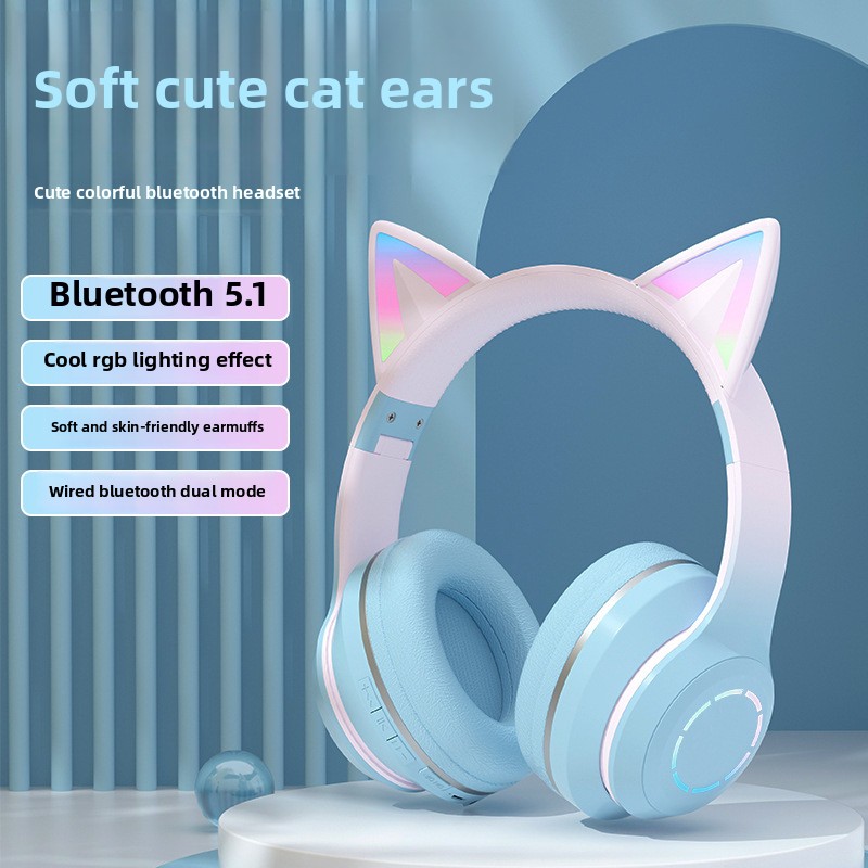 Neues Bestseller-Bluetooth-Hea – Cat Ear Bluetooth Headset Led Bewertung und Preis